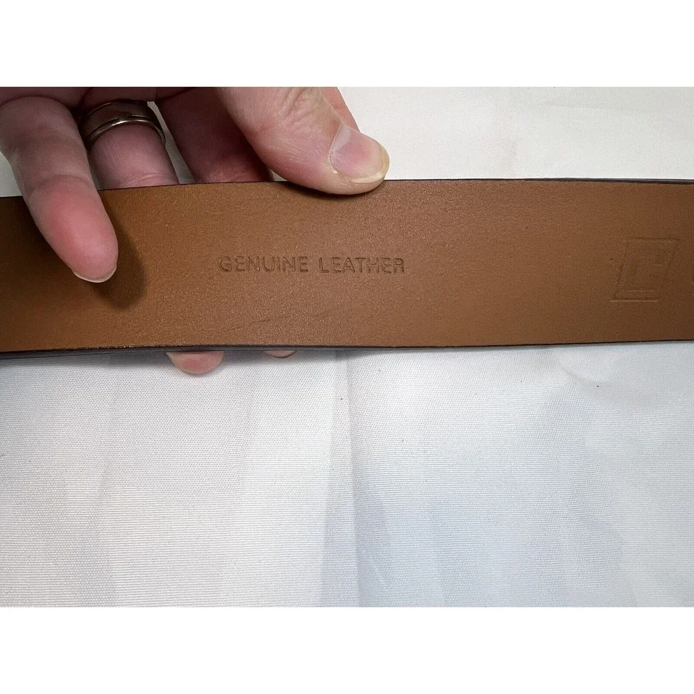 Chaps Men’s Belt Brown Genuine Leather 34